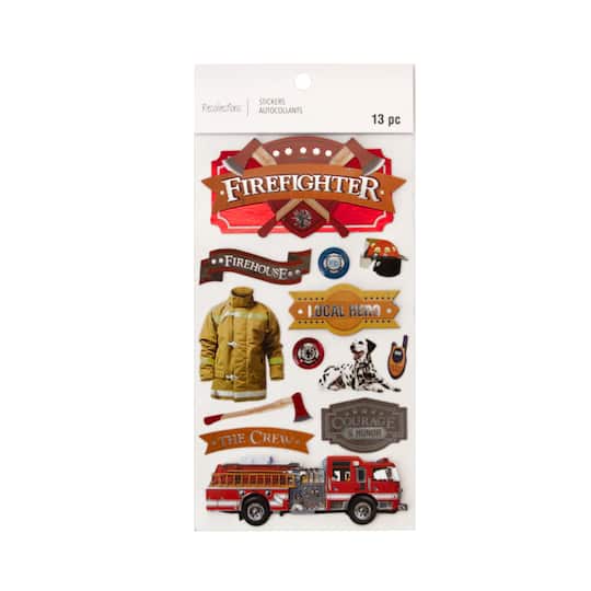 Firefighter Dimensional Stickers by Recollections™